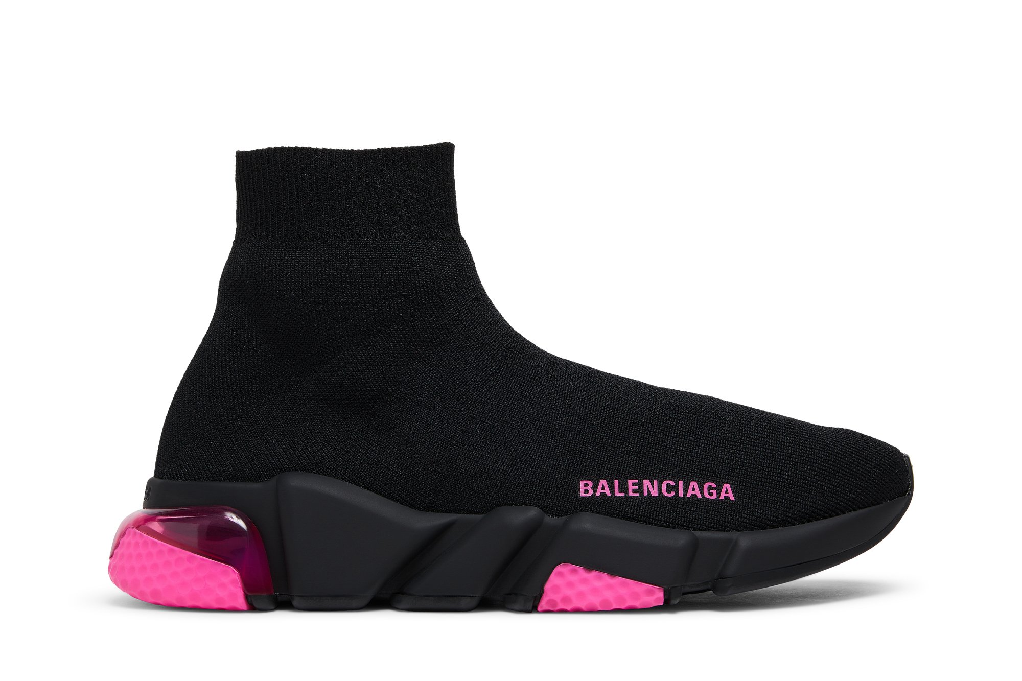 Balenciaga Speed Clear Sole Black Red Sneakers Sz 8  eBay